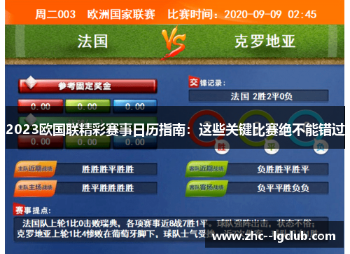2023欧国联精彩赛事日历指南:这些关键比赛绝不能错过 2023欧国联精彩赛事日历指南:这些关键比赛绝不能错过