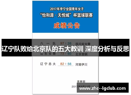 辽宁队败给北京队的五大教训 深度分析与反思 辽宁队败给北京队的五大教训 深度分析与反思